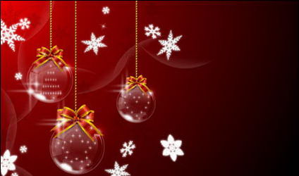 Navidad baln colgado Vector material-1