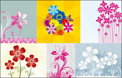 Flores pintadas a mano Vector