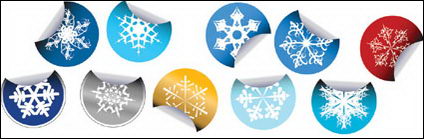 Pegatinas Snowflake vector icono