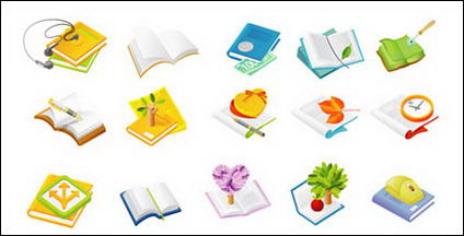 Lpices, brjula, bolgrafos, auriculares, vector despertador