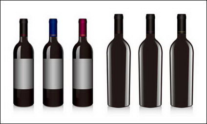Las botellas de vino rojo