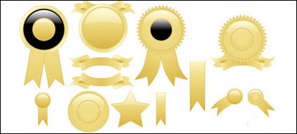 Medalla de oro de vectores elemento de