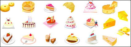 De postre tarta de queso Vector material de