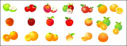 Naranjas, manzanas Vector