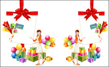 Regalos, arco, globo