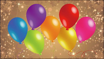 Estrella de fondo Vector globo de colores material de