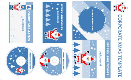 Santa Claus CD plantilla de vectores