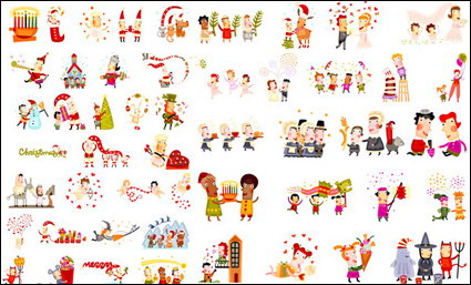 Vector cifras de Navidad