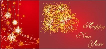 Muletas, cintas, lazos, fuegos artificiales, feliz año nuevo