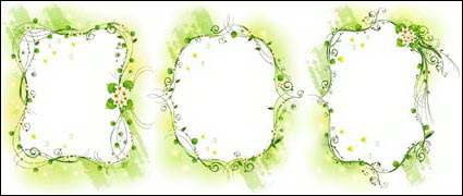 Elegante marco decorativo amarillo-verde Vector