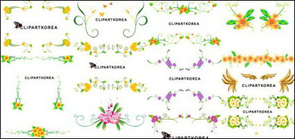 Vector flores y los encajes de patrn de