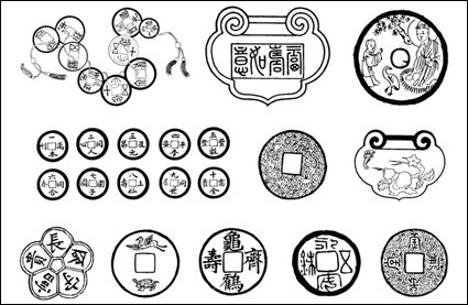 Chinese Coins material Vector