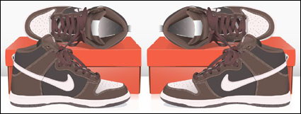 Nike de calzado deportivo de vectores