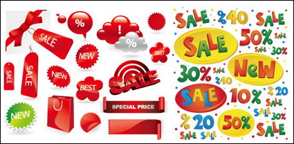 Ventas elementos decorativos de vectores