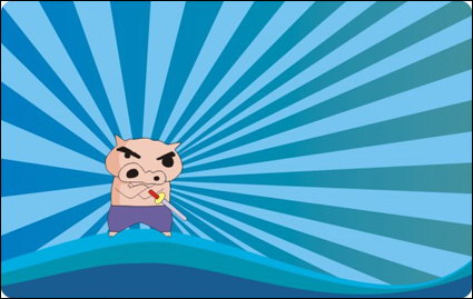 Pig Cartoon Vector material de referencia