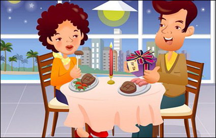 iClickart Cartoon vector Familia ilustrador material -16