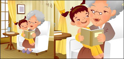 iClickart Cartoon vector Familia ilustrador material -11