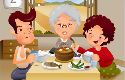 iClickart Cartoon vector Familia ilustrador material -5