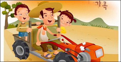 iClickart Cartoon vector Familia ilustrador material -4