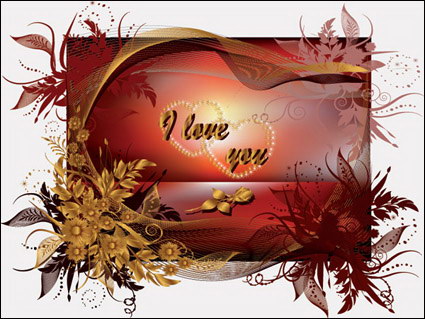 Da de San Valentn Tarjetas de felicitacin Vector