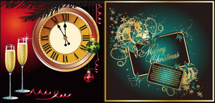 Champagne Reloj Butterfly Vector
