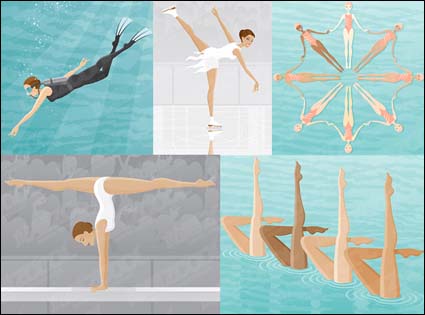 Buceo, patinaje, natacin sincronizada, la gimnasia, barra de equilibrio