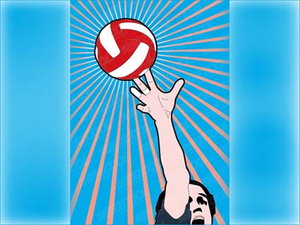 Voleibol de material de vectores