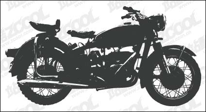 Motos siluetas vector de material