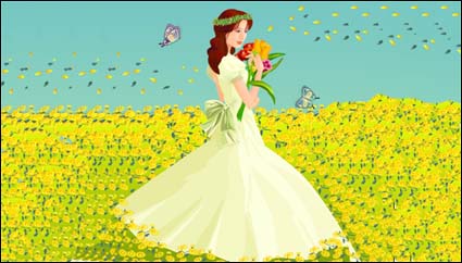 La novia, Butterfly material Vector
