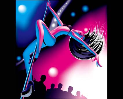 Vector de acero Dance bailarines