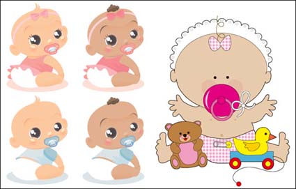 beb, juguetes, material Vector chupete