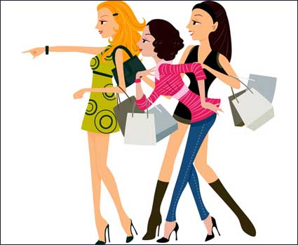 Vector de la cesta de la mujer