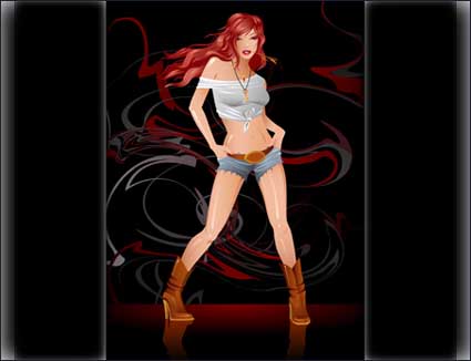 Moda mujer materiales vector
