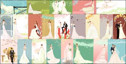 40 Zhang vector de la boda de la novia Meili material