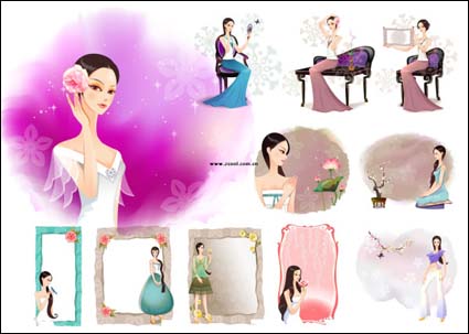 fronteras Clsico belleza clsica flor + Serie 1 (11p)