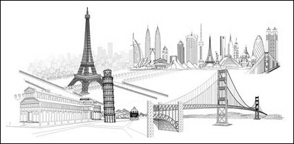 Edificios famosos Vector