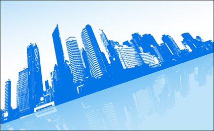 Arquitectura, urbano, vector de aeronaves