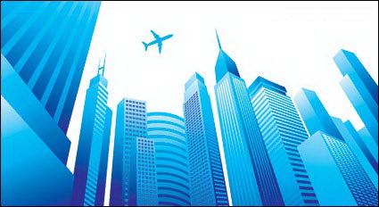 Ciudad de edificios de gran altura Vector