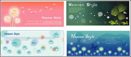 Plantas florecen vector banner