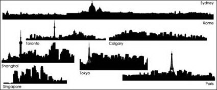 silueta de la ciudad de vectores materiales -1