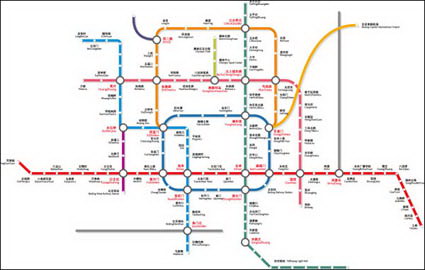 Metro de Beijing Transporte Vectores