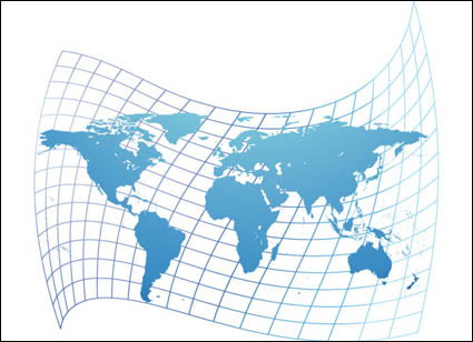Mapa distorsionado del vector del mundo