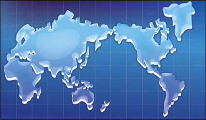 Mapa de textura cristalina de los vectores del mundo