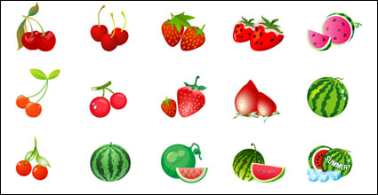 Cherry vector de fresa la sand¨ªa material