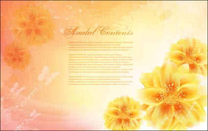 la fantas¨ªa de flores vectoriales material -14