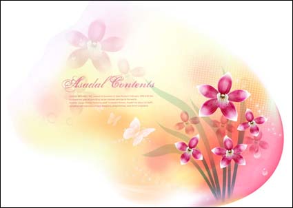 la fantas¨ªa de flores vectoriales material-13
