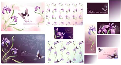 la fantas¨ªa de flores vectoriales material-17