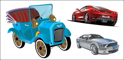 3 coches material de vectores